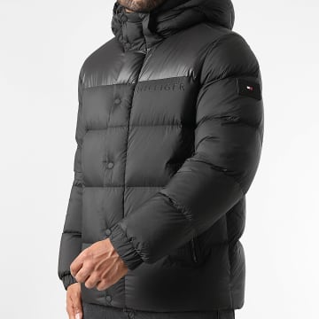 Tommy Hilfiger - Doudoune Capuche Mix Down 0613 Noir