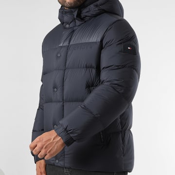 Tommy Hilfiger - Doudoune Capuche Mix Down 0613 Bleu Marine