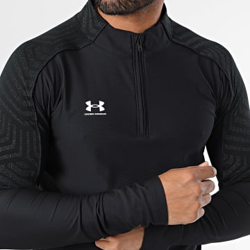 Under Armour - Tee Shirt Manches Longues Col Zippé Challenger Pro 6008988 Noir