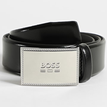 BOSS - Cinturón Jinko 50553275 Negro Plata