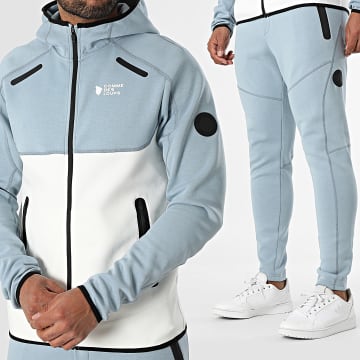 Comme Des Loups - Keyzer Survetement Set White Light Blue