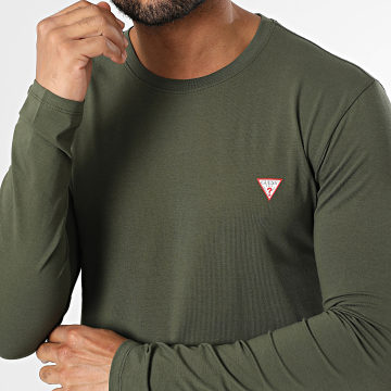 Guess - Tee Shirt Manches Longues M2YI28-J1314 Vert Kaki