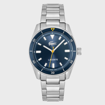 Lacoste - Reloj Boston Plata Azul Marino