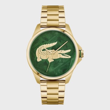 Lacoste - Uhr Le Croc Logo Krokodil Gold Dunkelgrün