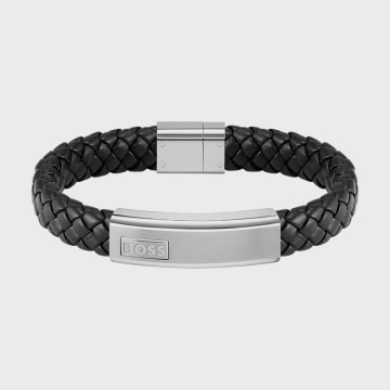 BOSS - Pulsera Lander 1580178M Negro Plata
