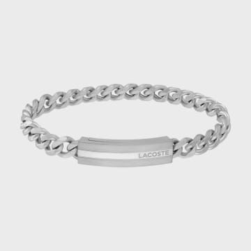 Lacoste - Zilveren gegraveerde Logo Avonturier Armband