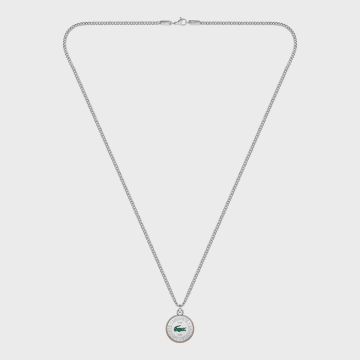 Lacoste - Vigor zilveren ketting met krokodillenlogo