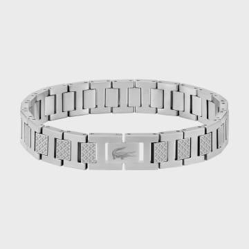 Lacoste - Metropole Armband Gegraveerd Krokodillenembleem Zilver