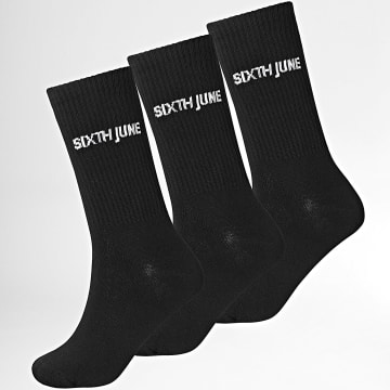 Sixth June - 3 Paar Socken 624 Schwarz