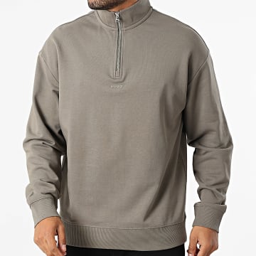 HUGO - Sweat Col Montant Zippé Durty 244 50525881 Taupe