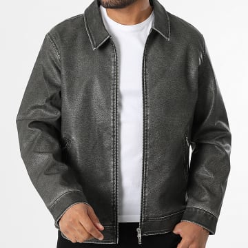 Jack And Jones - Veste Zippée Simili Cuir Casablanca Noir