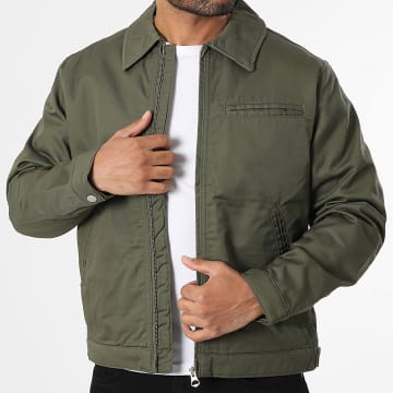 Jack And Jones - Veste Zippée Norrebro Worker Vert Kaki