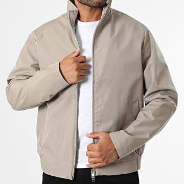 JJREBEL - Chaqueta con cremallera lisa Kaban Harrington Beige