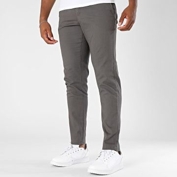 JJREBEL - Michael Slim Pantalones Chinos Gris Carbón