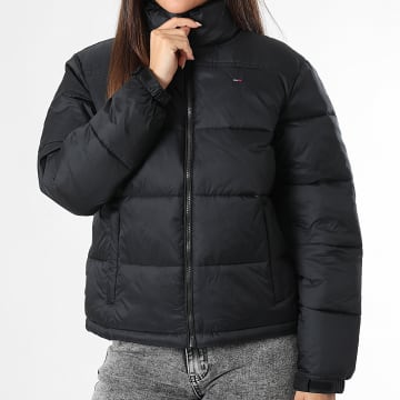 Tommy Jeans - Edredón con capucha para mujer Essential 1619 Negro con cremallera
