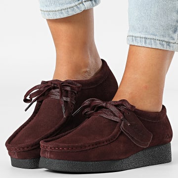 Clarks - Wallabee Evosh Merlot Suede Zapatos Mujer