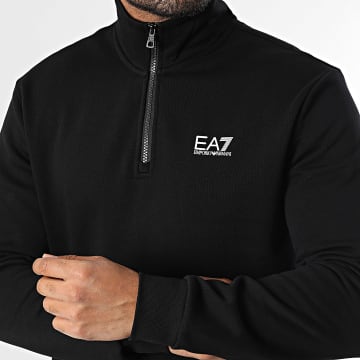 EA7 Emporio Armani - Sudadera con cuello alto y cremallera 8NPM35-PJVTZ Negro