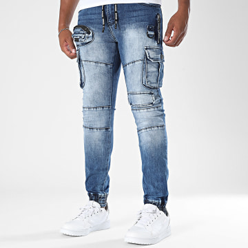 MTX - Pantalon Cargo Jean Slim 005 Bleu Denim