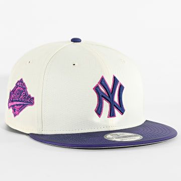 New Era - Casquette Snapback 9Fifty Color Develop NY Yankees 60750453 Beige Clair Bleu Marine