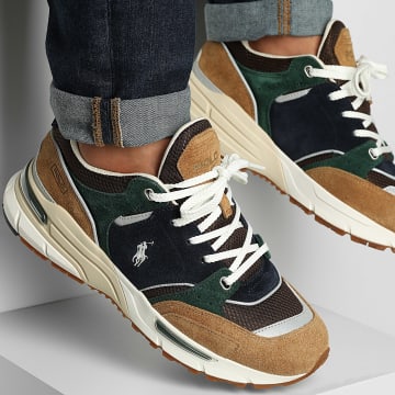 Polo Ralph Lauren - Baskets Trackster 250 Tan Navy Multi