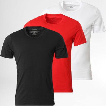 Calvin Klein - Juego De 3 Camisetas 4185 Blanco Negro Rojo