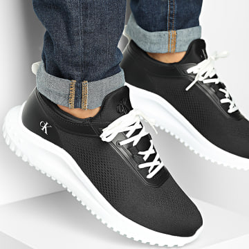 Calvin Klein - Eva Runner Sock Mix 1386 Zwart Helder Wit Sneakers