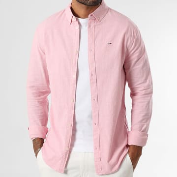 Tommy Jeans - Slim Oxford Camisa de Manga Larga 9594 Heather Pink
