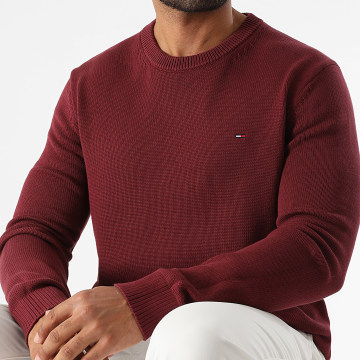 Tommy Jeans - Jersey Slim Essential 1787 Burdeos