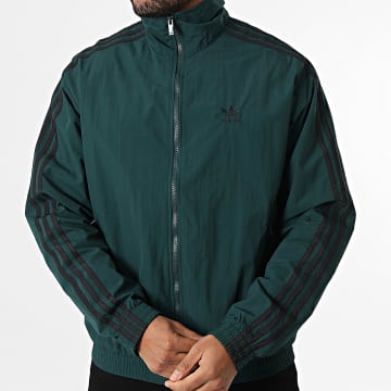 Adidas Originals - Veste Zippée A Bandes Firebird JY1329 Vert Bouteille