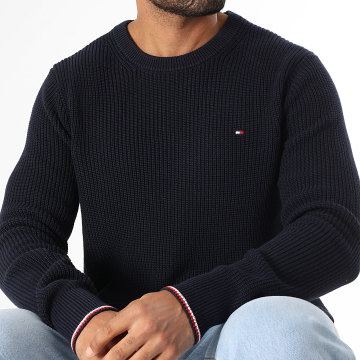Tommy Hilfiger - Pull Côtelé 1516 Bleu Marine