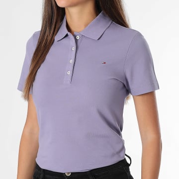 Tommy Hilfiger - Polo Manches Courtes Slim Femme 1985 3225 Violet Clair