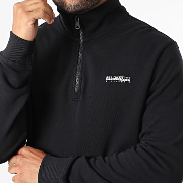 Napapijri - Sweatshirt mit hohem Kragen und Reißverschluss Small Box A88TO Schwarz