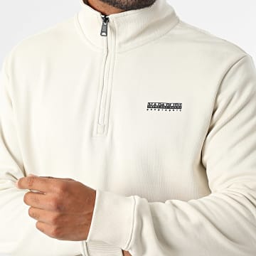 Napapijri - Sweatshirt mit hohem Kragen und Reißverschluss Small Box A88TO Hellbeige
