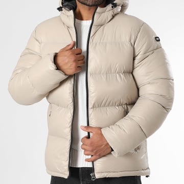 Schott NYC - Columbus Beige Hooded Down Jacket
