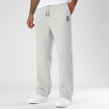 Teddy Yacht Club - Art Series Patch Wide Jogging Pants Orange Heather Grey