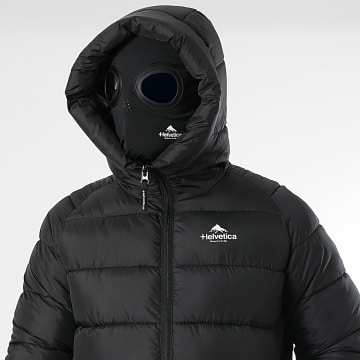 Helvetica - Daunenjacke mit Kapuze Sniper Schwarz