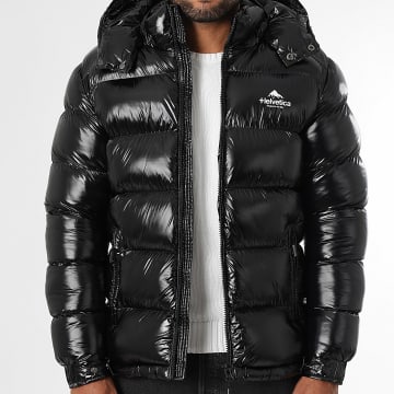 Helvetica - Daunenjacke mit Reißverschluss Space Schwarz