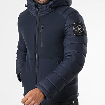 Kymaxx - Plumífero Capucha Azul Marino