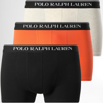 Polo Ralph Lauren - 3er-Pack Boxershorts Schwarz Beige Meliert Orange