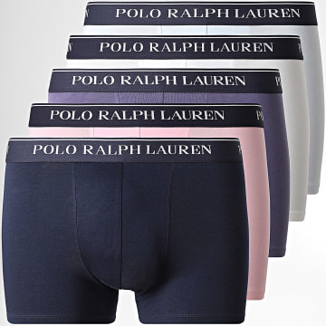 Polo Ralph Lauren - 5er-Pack Boxershorts Marineblau Hellblau Rosa Weiß