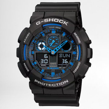 G-Shock - Montre G-Shock GA-100-1A2ER Noir Bleu