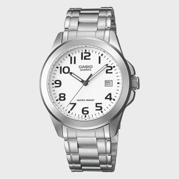 Casio - Uhr MTP-1259PD-7BEG Silber Weiß