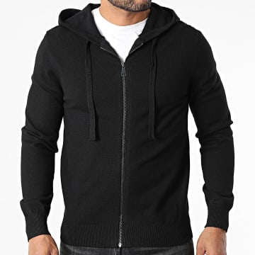 Frilivin - Sudadera con capucha y cremallera 214 Negro