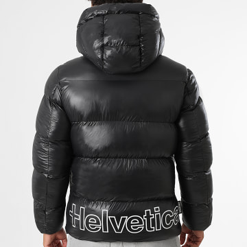 Helvetica - Edge Jas met capuchon Zwart