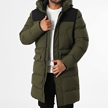 Kymaxx - Doudoune Capuche Longue Vert Kaki