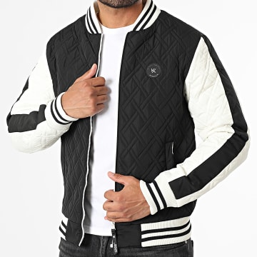 Kymaxx - Veste Teddy Noir Beige