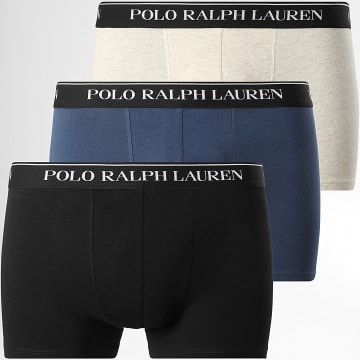 Polo Ralph Lauren - 3er-Pack Boxershorts Schwarz Beige Meliert Marineblau