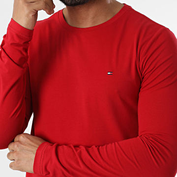 Tommy Hilfiger - Tee Shirt Manches Longues Slim 0804 Rouge