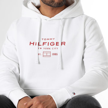 Tommy Hilfiger - Sweat Capuche Oval Graphic 0864 Blanc