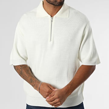 Frilivin - Polo Manches Courtes Zippé 002 Beige Clair